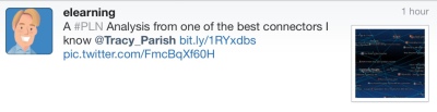 Screen capture of a tweet leading to blog post